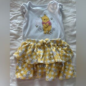 Disney Baby Winnie the Poo Infant Tee and Skirt set